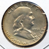 USA 1951-D Franklin half dollar AU