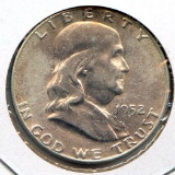USA 1952-S Franklin half dollar AU
