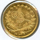 Turkey 1912 GOLD 100 kurush UNC