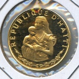 Haiti 1973 GOLD 500 gourdes choice PROOF
