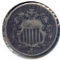 USA 1867 shield nickel F