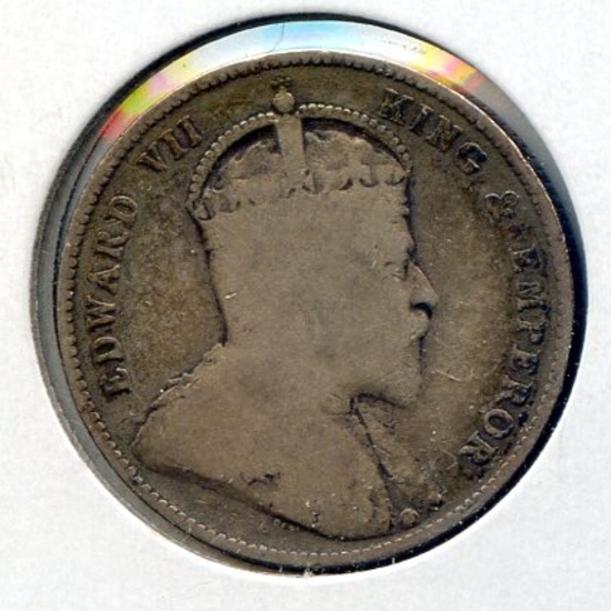 British Honduras 1907 silver 25 cents G SCARCE