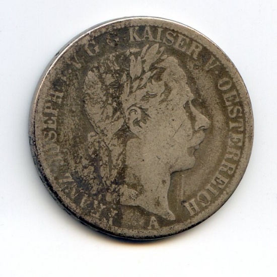 Austria 1867-A silver 1 thaler VG
