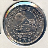 Bolivia 1939 10 centavos choice BU