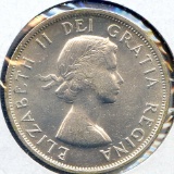 Canada 1955 silver 1/2 dollar AU