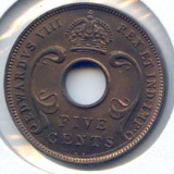 East Africa 1936-KN 5 cents & 1936-H 10 cents, gem BU RB