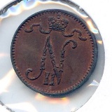 Finland 1907 1 penni choice UNC RB