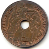 French Indochina 1938-A 1 cent UNC RB