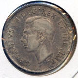 Canada 1938 silver 50 cents VF