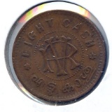 India/Travancore 1900s 8 cash XF