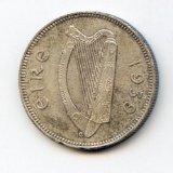 Ireland 1939 silver 1 shilling nice XF