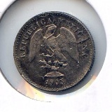 Mexico 1903 CnV silver 5 centavos XF