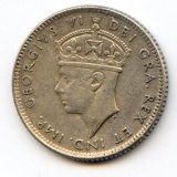 Newfoundland 1945-C silver 10 cents toned AU