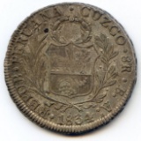 Peru 1834 BoAr silver 8 reales XF