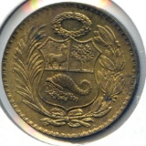 Peru 1948 1/2 sol de oro choice BU RD