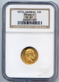Germany/Prussia 1872-A GOLD 10 marks NGC MS67