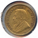 South Africa 1894 GOLD 1/2 pond good VF SCARCE
