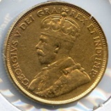 Canada 1912 GOLD 5 dollars about XF details