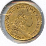 Portugal 1741 GOLD 1/2 escudo about VF