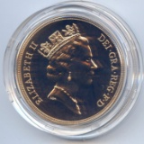 Great Britain 1991 GOLD 5 pounds gem BU
