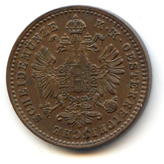 Austria 1881 1 kreuzer UNC BN