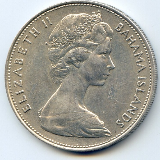 Bahamas 1966-74 silver 5 dollars 3 UNC/PROOF pieces