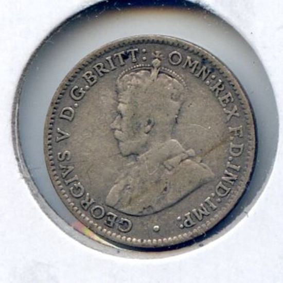 Australia 1915 silver 3 pence KEY DATE F