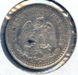 Mexico 1905 silver 20 centavos XF