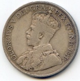 Newfoundland 1918-C silver 50 cents F+