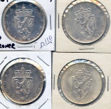 Norway 1964 silver 10 kroner, 4 UNC pieces
