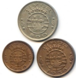 Timor 1958 3 minor coins AU