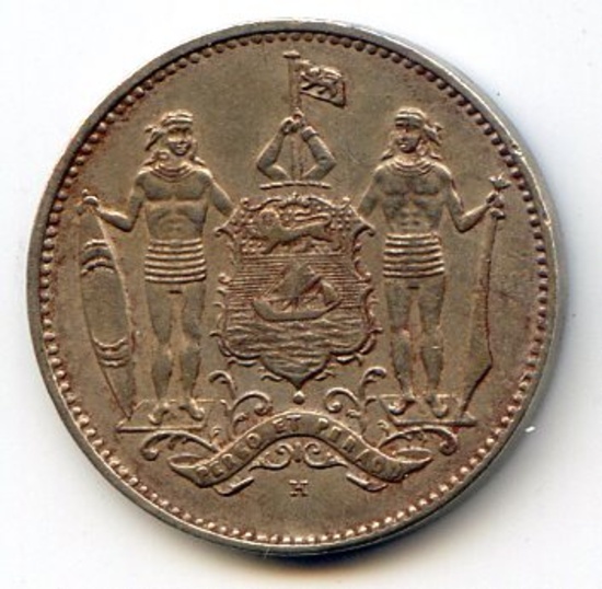 British North Borneo 1938 1 cent nice XF and 1940 5 cents about XF