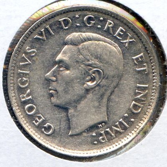 Canada 1947 ML silver 25 cents XF