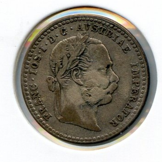 Austria 1869-72 silver 10 kreuzer, 3 pieces VF to AU