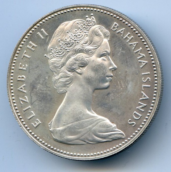 Bahamas 1970 silver 2 dollars PROOF
