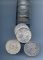 USA roll of common date Morgan silver dollars, 20 pieces