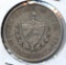Cuba 1915 silver 40 centavos XF