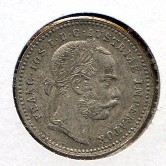 Austria 1872-A silver 10 kreuzer nice AU-UNC