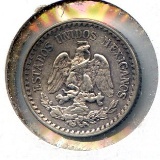 Mexico 1919 silver 10 centavos nice XF