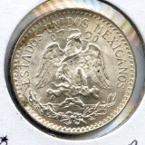 Mexico 1944 silver 50 centavos gem toned BU