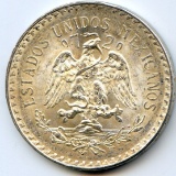 Mexico 1944 silver 1 peso gem toned BU
