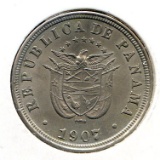 Panama 1907 2-1/2 centesimos UNC