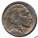 USA 1938-D Buffalo nickel choice toned BU