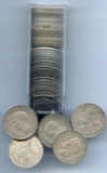 Great Britain 1937-46 silver shillings, roll of 40 pieces