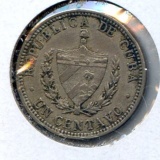 Cuba 1916 1 centavo AU