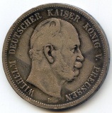 Germany/Prussia 1875-B silver 5 marks VF