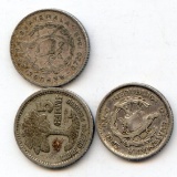 Guatemala 1928-64 silver 5 centavos, 6 pieces VF to BU