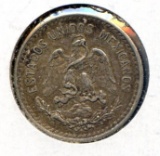Mexico 1911 silver 10 centavos nice XF