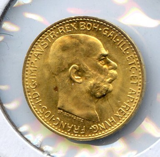 Austria 1912 GOLD 10 corona restrike choice BU