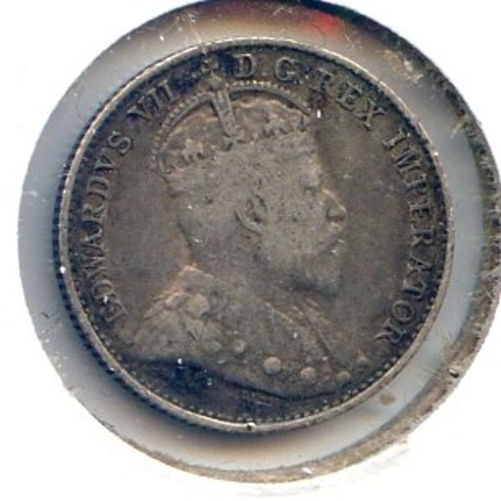 Canada 1904 silver 5 cents VF
